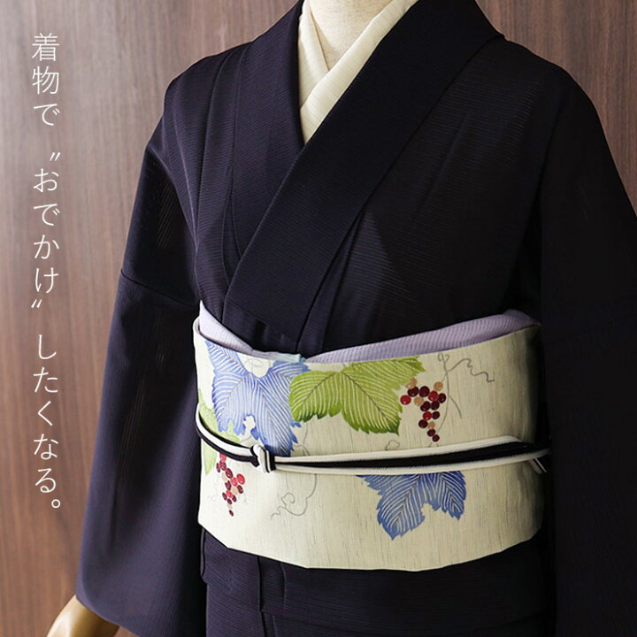 楽天市場】＼楽天マラソン開催中!／[夏帯] 夏名古屋帯 葡萄 (麻/青/緑 