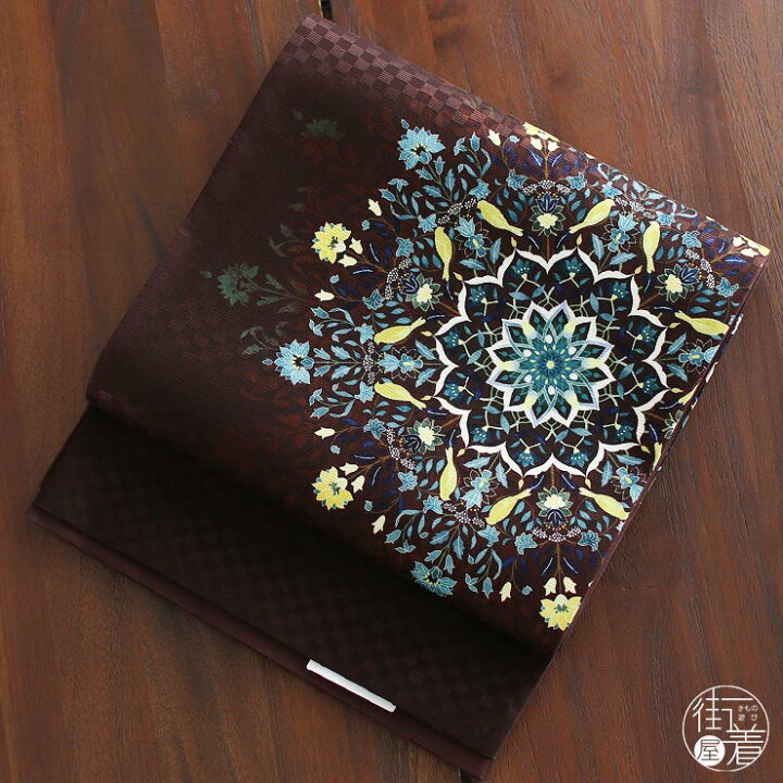 楽天市場】[正絹 名古屋帯] 召しませ花 一重太鼓 京袋帯 小花家紋 