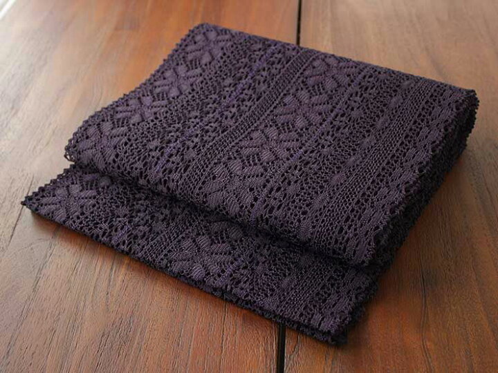 楽天市場】＼2点で3％OFFクーポン／[夏帯] 夏名古屋帯 レース帯 (濃紫  