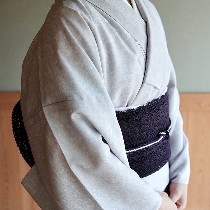 楽天市場】＼2点で3％OFFクーポン／[夏帯] 夏名古屋帯 レース帯 (濃紫  