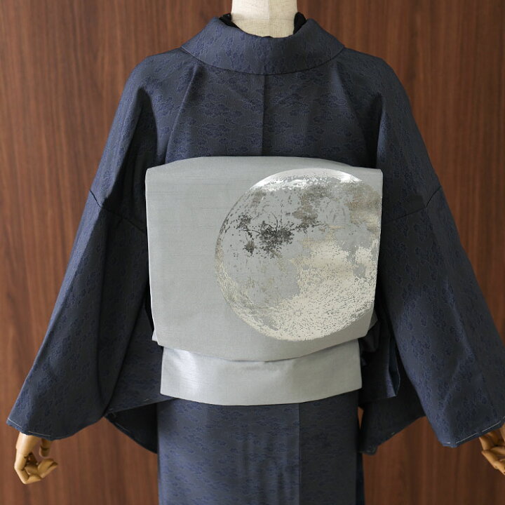 楽天市場】[日本製] 一重太鼓袋帯 月 (102-110-550-85/グレー) 撫松庵  