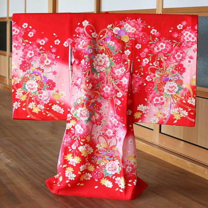 楽天市場】[ 夏用 絽 ] お宮参り 女の子 初着 産着 雪輪に鈴 赤 正絹 