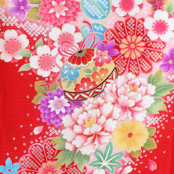 楽天市場】[ 夏用 絽 ] お宮参り 女の子 初着 産着 鈴に花尽くし 赤 