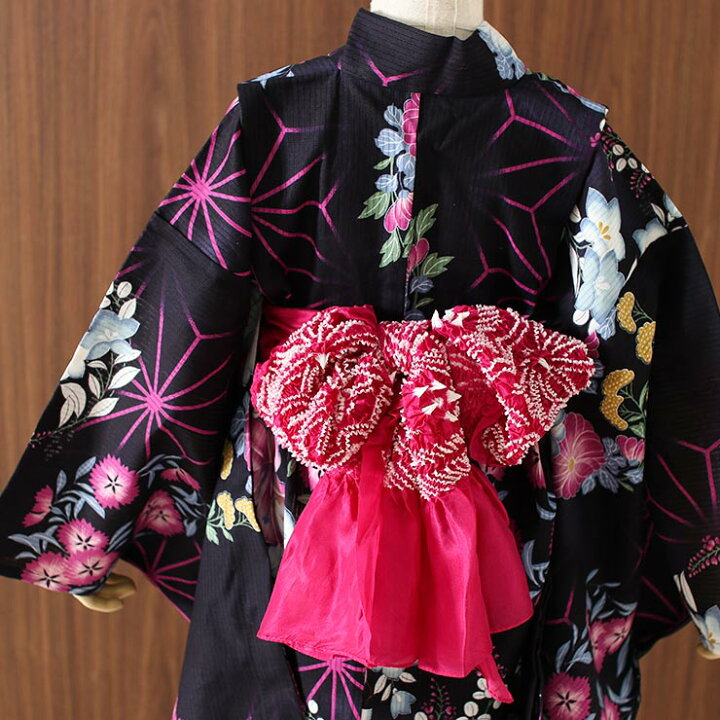 楽天市場】[ 120cm対応 ] 7-8才向け 仕立て上がり こども 浴衣 染 綿絽  