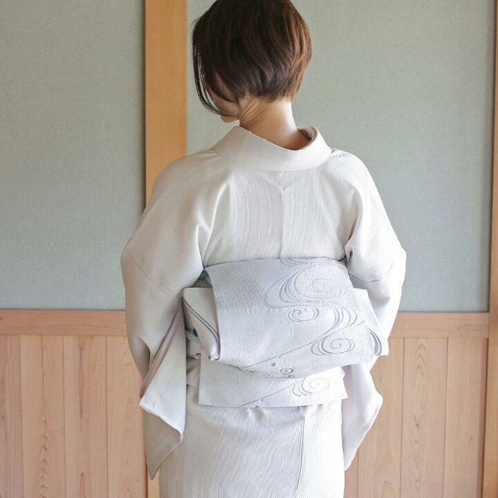 楽天市場】[人気商品] 着物 単衣 色無地 楊柳セオα 白練色 M L 洗える  