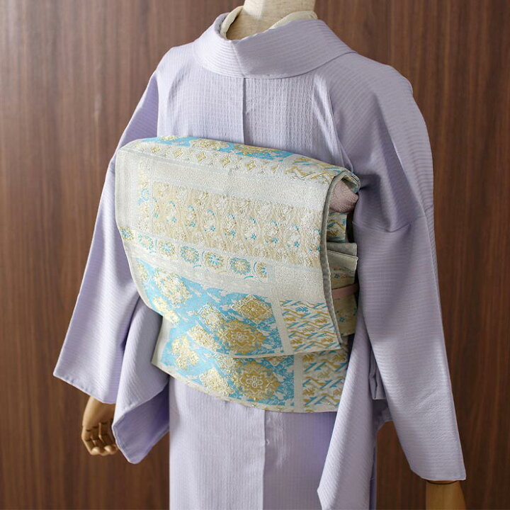 楽天市場】[ 東レシルック 糸使用] 洗える 袋帯 織・段替わり更紗華紋 