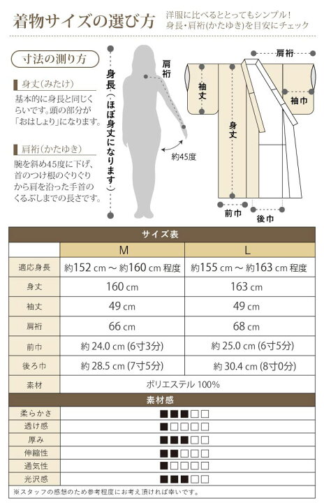 楽天市場】[ 単衣 ] 着物 デビュー はじめての 単衣 着物セット (M/L 