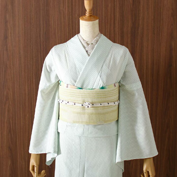 楽天市場】再入荷！[ 夏きもの ] 洗える 夏着物 絽 江戸小紋 立涌 青磁  