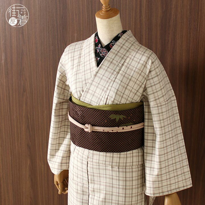 楽天市場】[ 正絹 ］日本製 お仕立て上がり 着物 袷 プレタ 杢格子 