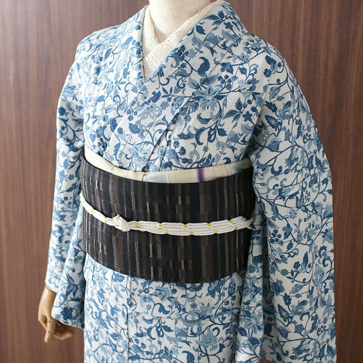 楽天市場 浴衣 ゆかた 枝垂れつる花 白 青 仕立て上がり プレタ浴衣 プレタ 洗える 夏着物 夏きもの 広衿 東レ セオa セオアルファ Ceoa カジュアル 夏 古典柄 古典調 レトロ 白 青 ホワイト ブルー 花柄 蔦花 女性 レディース 婦人用 月華美人 月下美人 Mo106