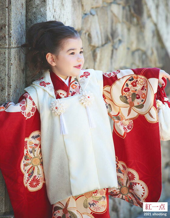 楽天市場】[ 2021年新作 ] 七五三 3歳 女児 被布 着物 セット 正絹 梅  