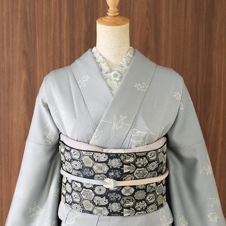 楽天市場】[ 日本製 ] 刺繍半衿 松梅 (グレー地×白) 半襟 半衿 訪問着 