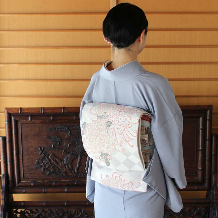 楽天市場】[ 東レシルック 糸使用] 洗える 袋帯 織・乱菊（ベージュ 