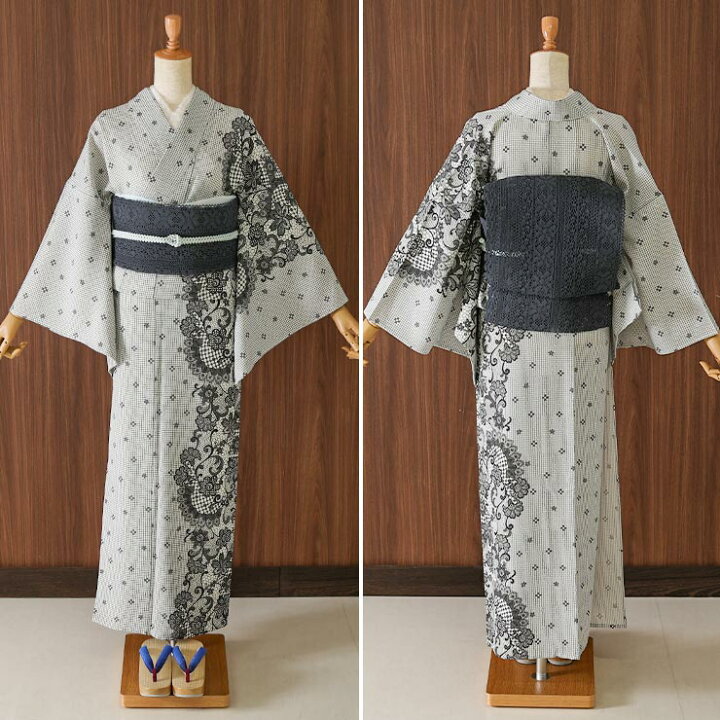 楽天市場】[ 洗える 浴衣 ] 片寄せレース（シロ/100-337-058-03 