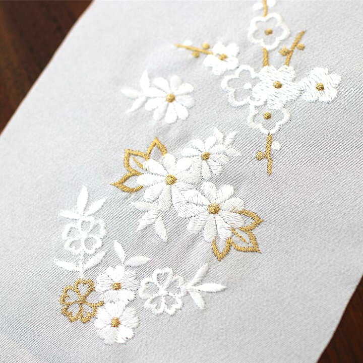 高価値セリー 22年新商品 洗える こども用 ちりめん 刺繍 半衿 全4柄 日本製 キッズ 柄 半襟 和柄 小紋柄 ポリエステル カジュアル 家庭洗濯 レトロ モダン 華やか 赤 白 紅白 毬 梅 紅葉 くす玉 薬玉 花 流水 フラワー かわいい