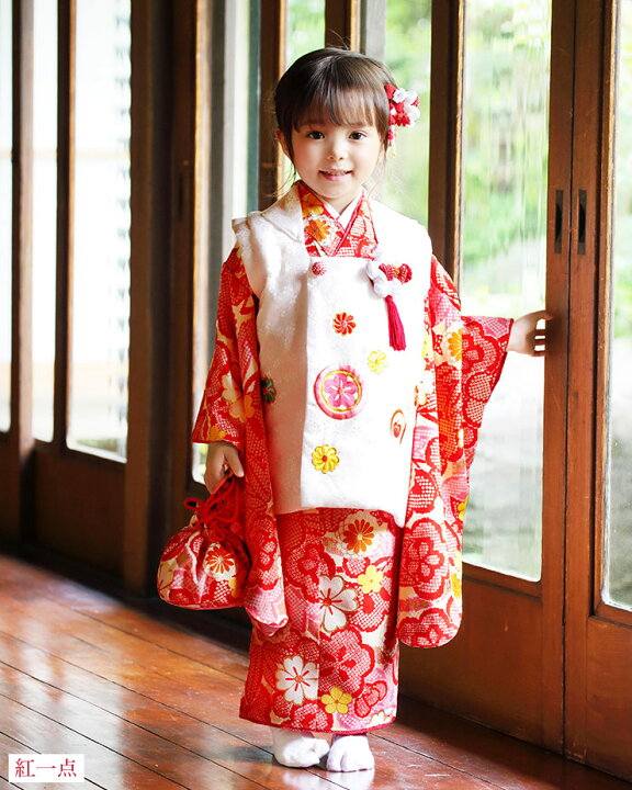 楽天市場】[ 新入荷！ ] 七五三 3歳 女児 被布 着物 セット 正絹  