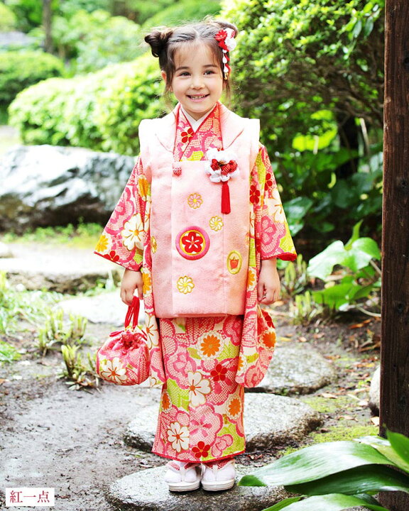 楽天市場】[ 新入荷！ ] 七五三 3歳 女児 被布 着物 セット 正絹  