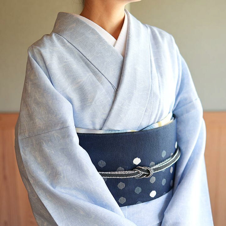 楽天市場】[洗える 夏着物] 着物 単衣 墨流し(露草) ブルー 洗える着物  