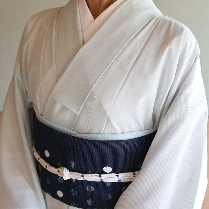 楽天市場】再入荷！[ 夏きもの ] 洗える 夏着物 絽 色無地 白藍色 M L 