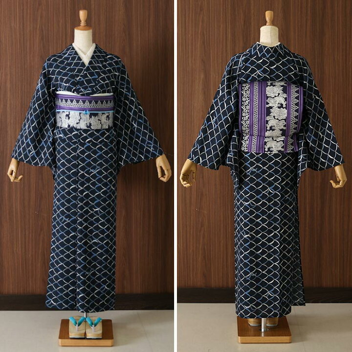 楽天市場】＼2点で3％OFFクーポン／[セオα] 浴衣 柳葉菱 (濃紺) ゆかた  