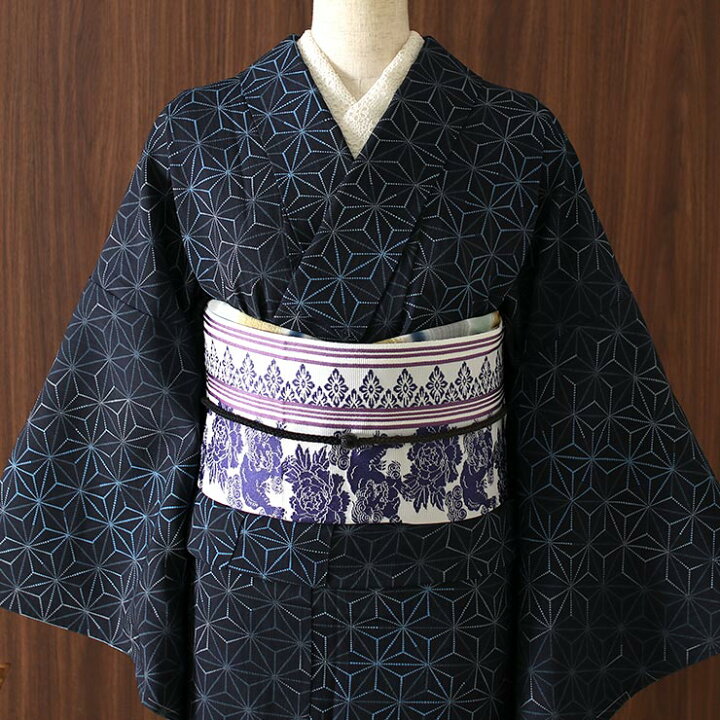楽天市場】[セオα] 浴衣 麻の葉ぼかし(濃紺） ゆかた セオアルファ 