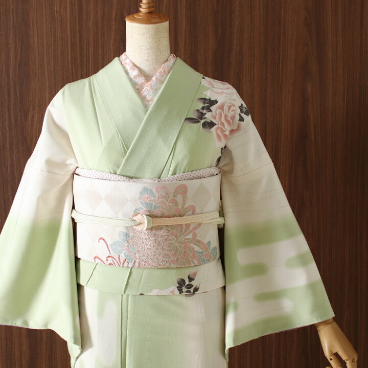 楽天市場】[洗える訪問着] 撫松庵 仕立て上がり 袷 着物 壷だれに薔薇  