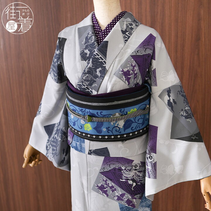 楽天市場】[ 洗える着物 袷 小紋 日本製 ] 撫松庵 仕立て上がり きもの  