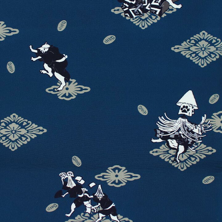 楽天市場】[ 日本製 猫柄 リバーシブル 名古屋帯 ] 撫松庵 一重太鼓  