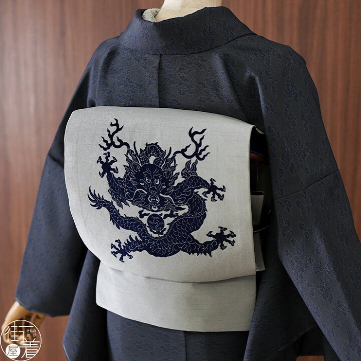 楽天市場】[日本製 名古屋帯 ドラゴン柄] 撫松庵 一重太鼓袋帯 龍 