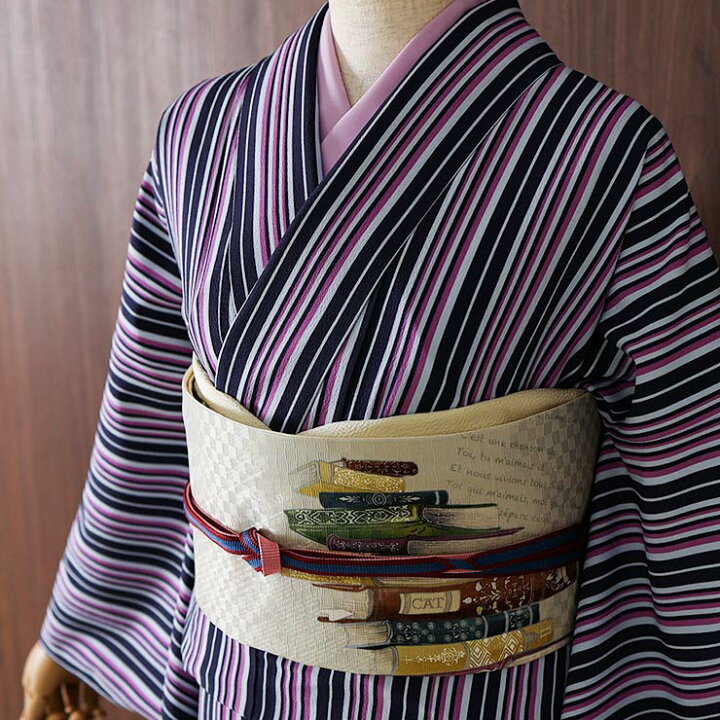 楽天市場】[正絹 名古屋帯] 召しませ花 一重太鼓 京袋帯 お昼寝ネコ 