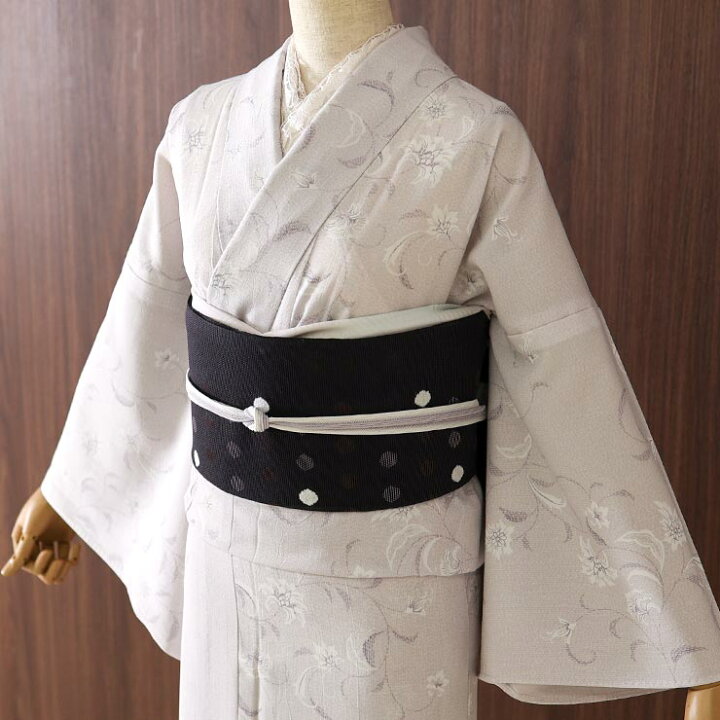 楽天市場】[再入荷!]着物 単衣 薄花模様 (パープル) 洗える着物 セオ  