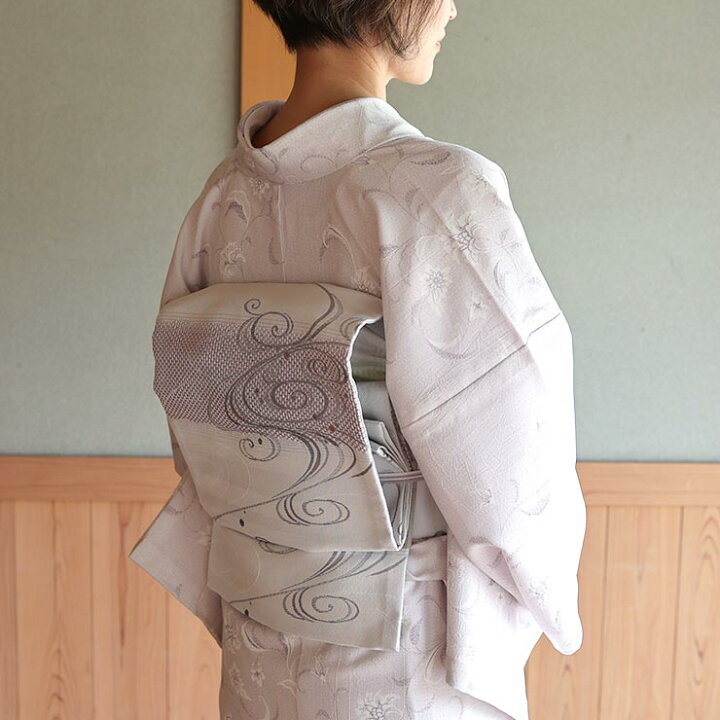 楽天市場】[再入荷!]着物 単衣 薄花模様 (パープル) 洗える着物 セオ  