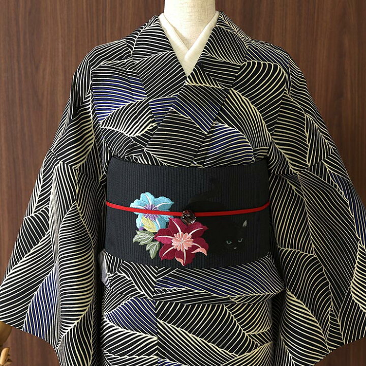 楽天市場】＼2点で3％OFFクーポン／[セオα] 浴衣 波(黒) ゆかた セオ  