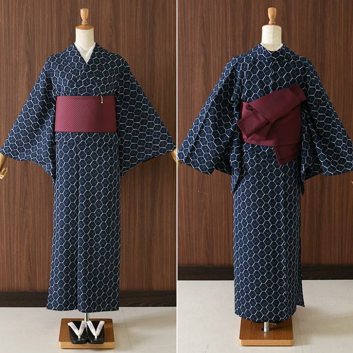 楽天市場】[セオα] 浴衣 亀甲菱遊び(濃紺） ゆかた セオアルファ CEOα 