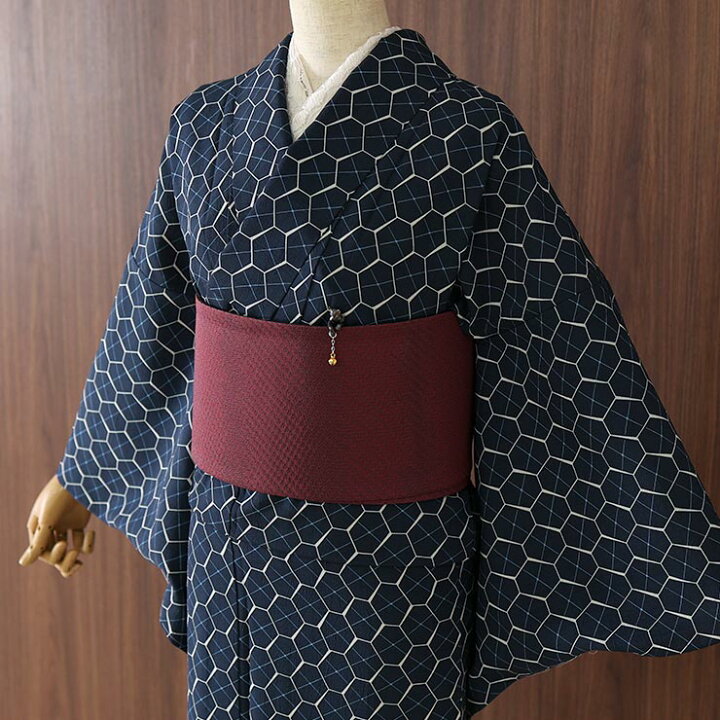 楽天市場】[セオα] 浴衣 亀甲菱遊び(濃紺） ゆかた セオアルファ CEOα 