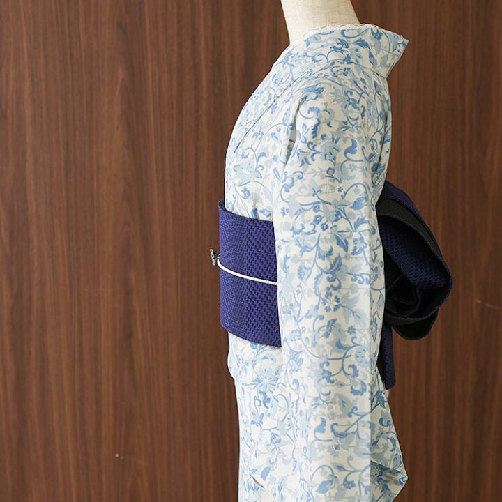 楽天市場】[セオα] 浴衣 枝垂れつる花(オフ白×水色） ゆかた セオ  