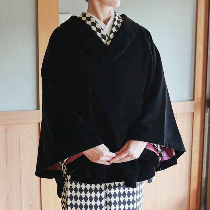 楽天市場】新入荷 [ 最上級 ] ベルベット 和装 ケープ 創世舎 ポンチョ 