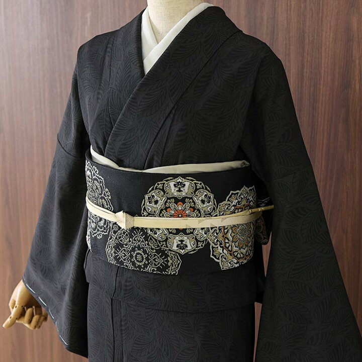 楽天市場】＼最大2000円クーポン／[洗える 着物] 小紋 着物 袷 葉模様  