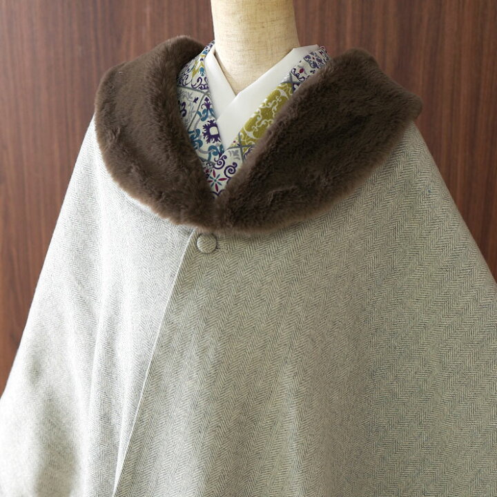 楽天市場】[ 和洋兼用 ] JAPAN MODE 高級 ケープ コート ヘリンボーン  