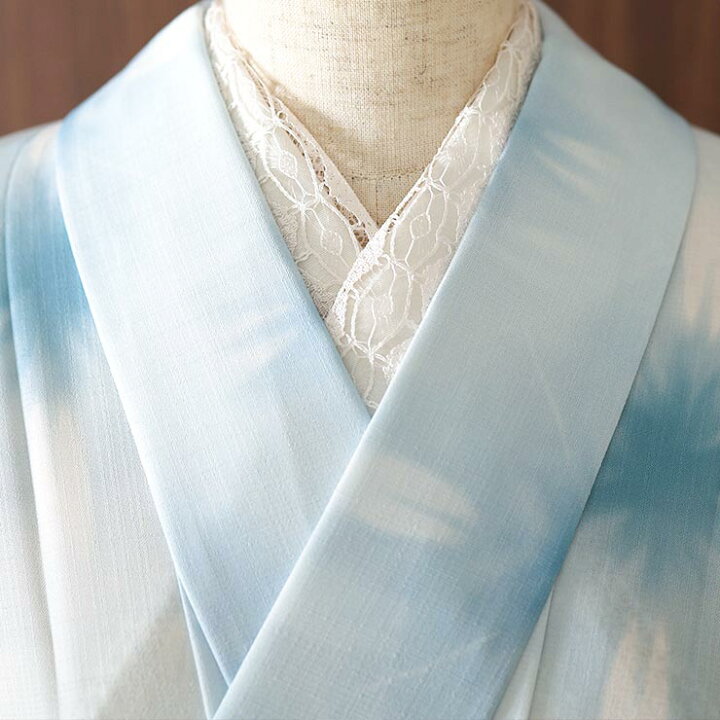 楽天市場】＼WeekendSale開催中!／洗える 浴衣 雪花絞り 調 水色 バチ 