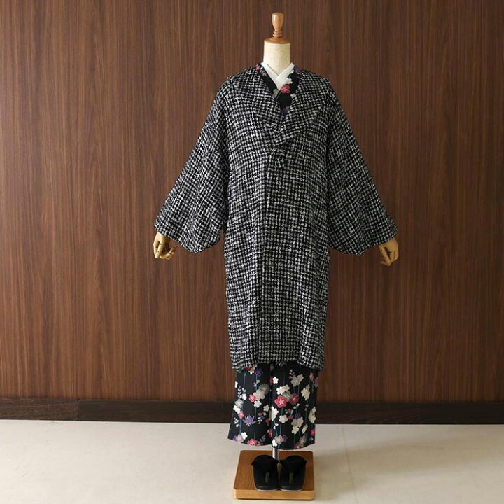 楽天市場】[安心の日本製] 和装 コート 千鳥格子 ロングコート 
