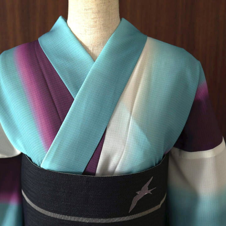 楽天市場】[ 洗える 浴衣 ] ぼかし絽（ムラサキ/104-337-007-65 