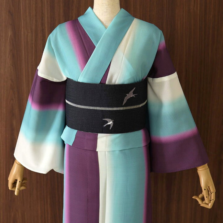 楽天市場】[ 洗える 浴衣 ] ぼかし絽（ムラサキ/104-337-007-65  