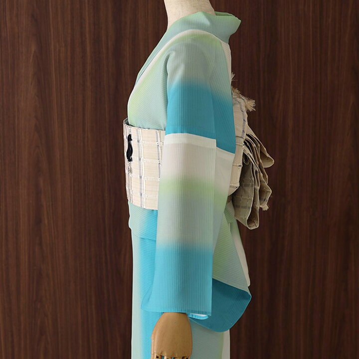 楽天市場】[ 洗える 浴衣 ] ぼかし絽（ミズイロ/104-337-007-72 