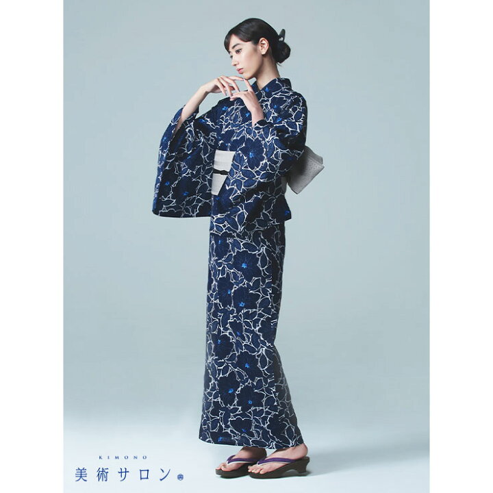 楽天市場】＼2点で3％OFFクーポン／[ 美術サロン ] 浴衣 藍捺染 知多 