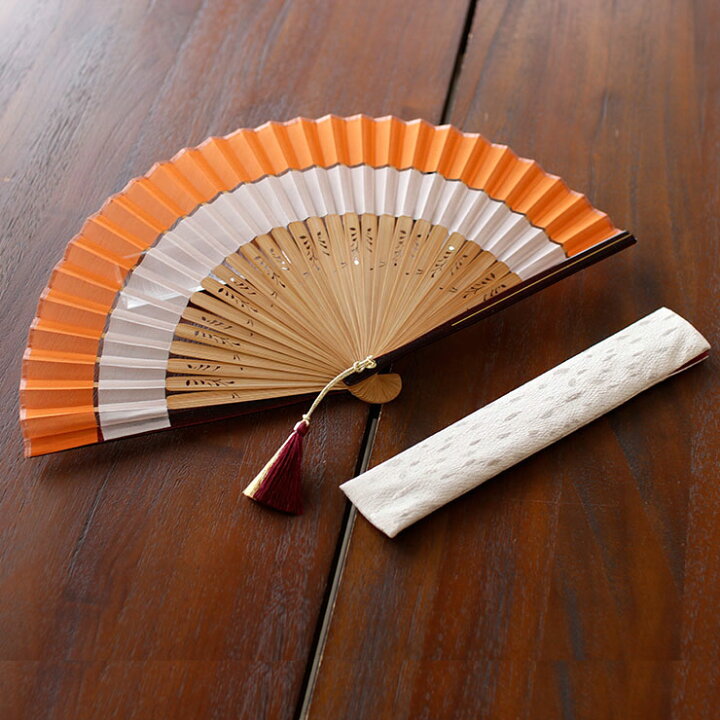 楽天市場】新入荷！[扇袋セット] 扇子 かさね衣(金木犀/1316s) 親  