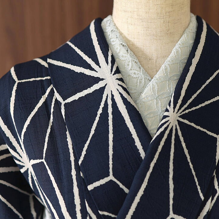 楽天市場】[セオα] 浴衣 にじみ麻の葉(濃紺色）ゆかた セオアルファ  