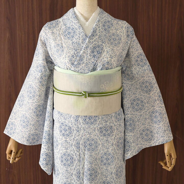 楽天市場】[セオα] 浴衣 花万華鏡(白地×ネイビー） ゆかた セオ 