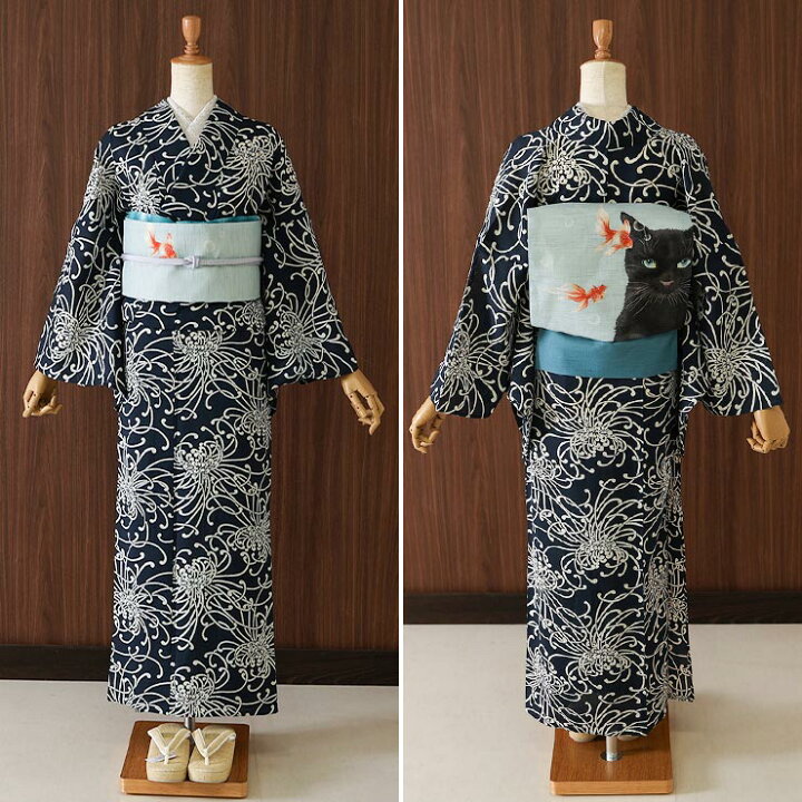 楽天市場】＼WeekendSale開催中!／[夏帯] 夏 名古屋帯 金魚鉢 (ブルー 