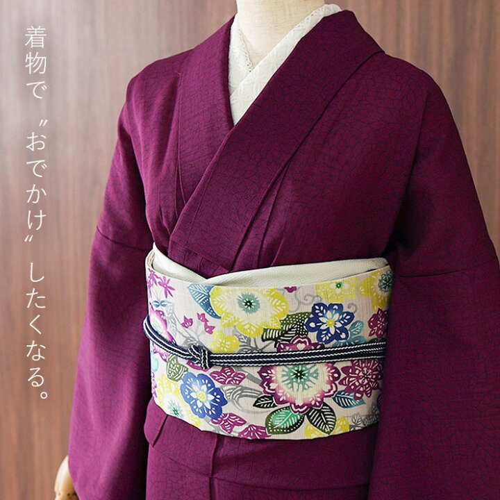 楽天市場】＼WeekendSale開催中!／[夏帯] 夏 名古屋帯 花波 (薄グレー 